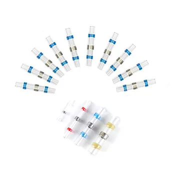 

10/20/50pcs Heat Shrink Connector Fast Butt Terminals Kit Tube Insulated Waterproof Electrical Solder Seal Wire Soldering Sleeve