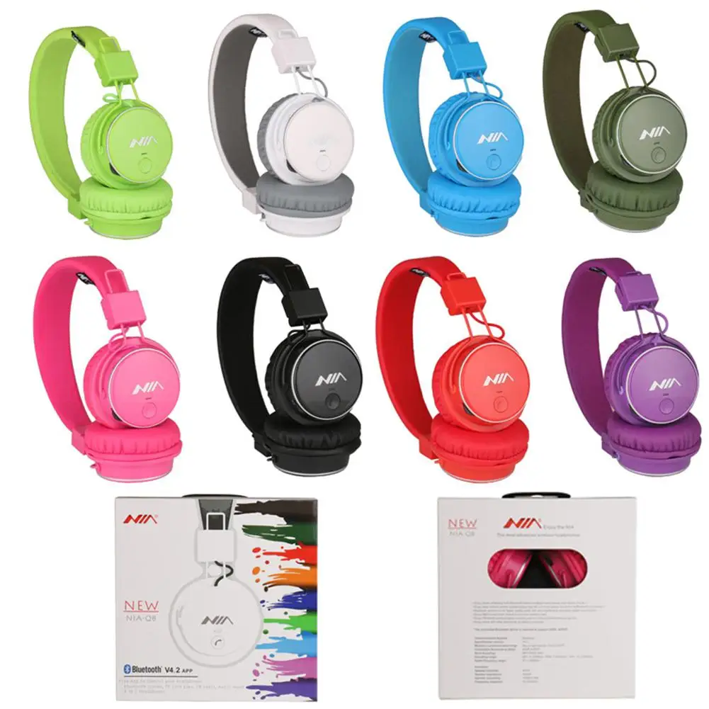 Kuulee Stereo Wireless Headphones Headset Sports Bluetooth Folding Earphone Card Support MP3 Player FM Radio Music | Электроника