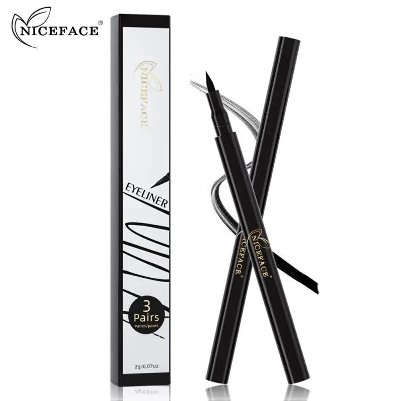 Self-adhesive Eyeliner Waterproof Not-blooming Natural Long Lasting Eyeliner Pen Hard Head Quick Dry Sweatproof Eyeliner Gel Pen