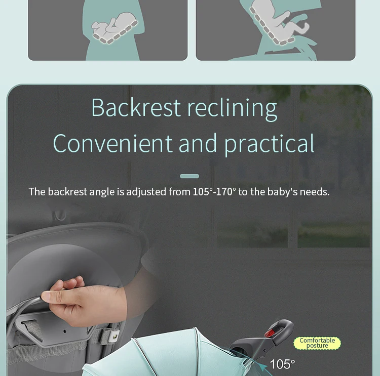 Baby stroller children's lightweight folding umbrella car newborn can sit reclining baby portable shock absorber trolley