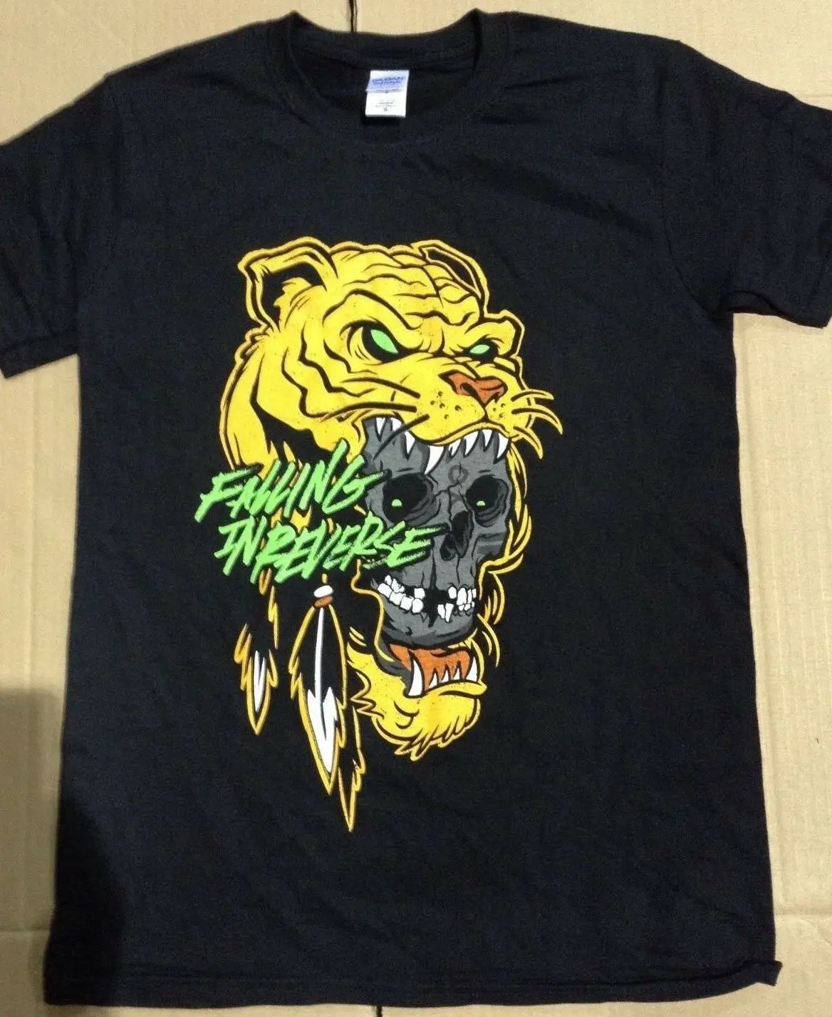 Men's Ex Store Grey &quotFalling in Reverse&quot Lion Logo T Shirts | Мужская одежда