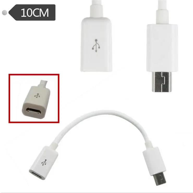 

USB 2.0 Micro mother pair mini Mini USB public charging data adapter cable 10cm Android mobile phone data cable power cord