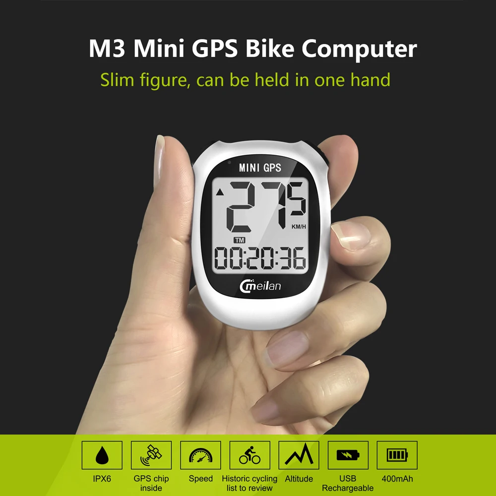 Meilan беспроводной мини велосипедный компьютер gps позиционирование Водонепроницаемый велосипед одометр с ЖК-дисплеем Спидометр Аксессуары для велосипеда