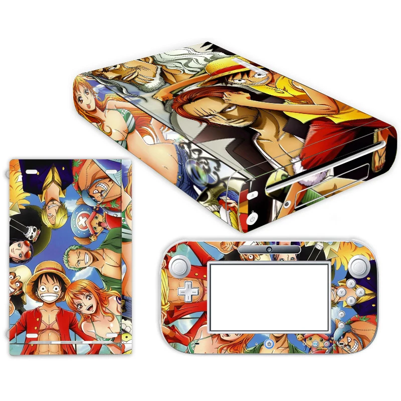Anime One Piece Luffy Skin Sticker For Nintendo Wii U Console Cover With Remotes Controller Skins For Nintend Wii U Sticker Consoleskins Co
