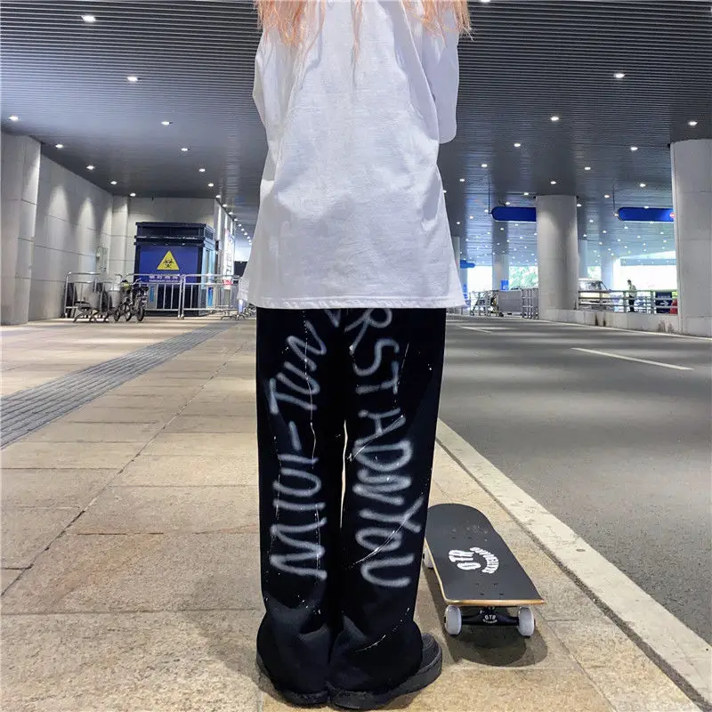 Sunner Thin Black Punk Cargo Pants For Girls Korean Sweatpants Baggy Gothic Pant Summer Autumn Hip Hop Harajuku Trousers Women 2