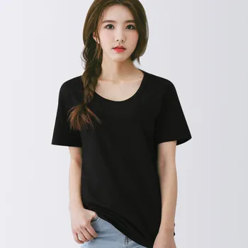 

2020 Women Short Sleeve black Shirt Top Garment lvory