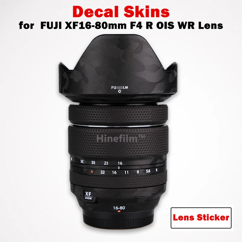 Fuji XF16-80 F4 / 1680F4 Lens Premium Decal Skin for FUJIFILM Fujinon XF16-80mm R OIS WR Protector Cover Film Sticker | Электроника