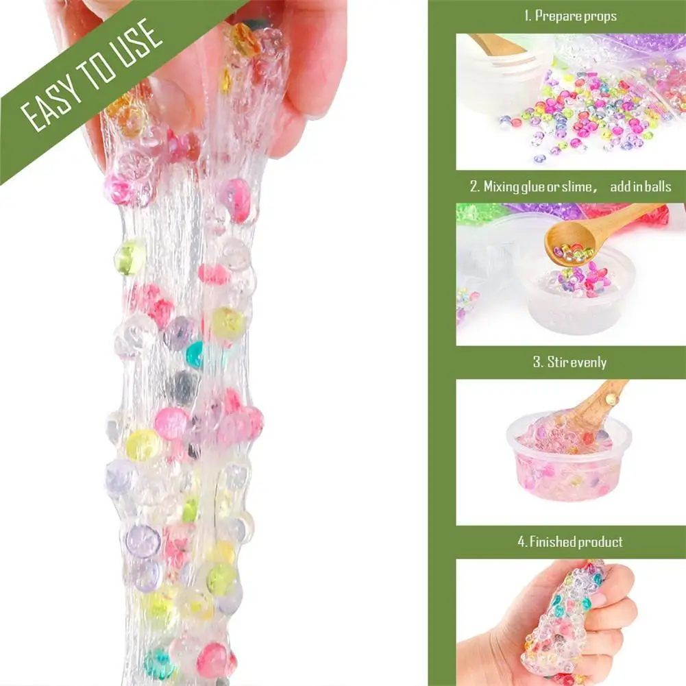 72 Pack Making Kits Supplies for Slime Diy Handmade Color Foam Ball Granules Material Set Container slime kit