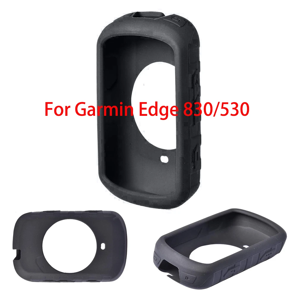 

For Garmin Edge 830 530 GPS Bike Slip-proof Silica Gel Case For Smart Watch Black Protection Cover In Garmin edge 830 530
