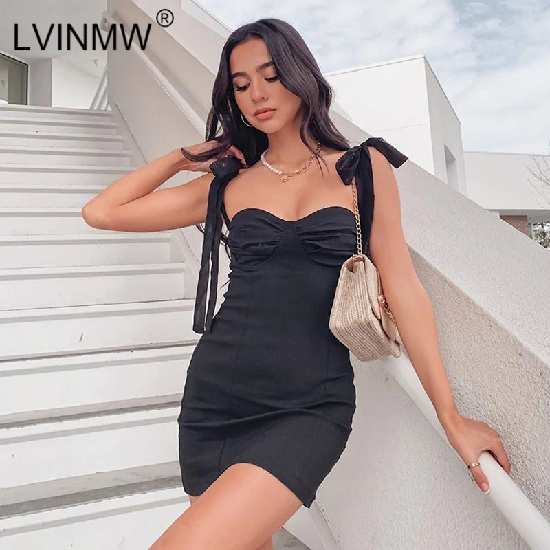 spaghetti strap ruched bodycon dress