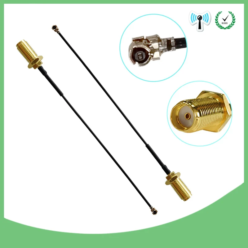 

2 pieces lot 50cm Extension Cord UFL to RP-SMA Connector Antenna WiFi Pigtail Cable IPX to RP-SMA female to IPX