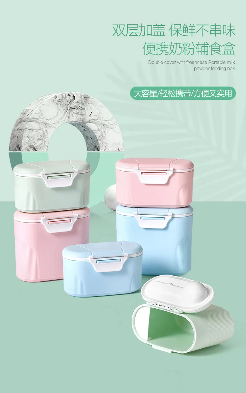 Baby Formula Milk Storage Infants Formula Food Dispenser Milk Container Food Box Feeding Powder Kids Portable for PP Storage Box