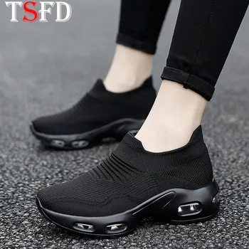 

Slip-on Men Running Shoes Man Sports Walking Shoes Sneakers Men Shoes Sport Summer New Lazy Shoes Large Sizes Black Air Shoes V2