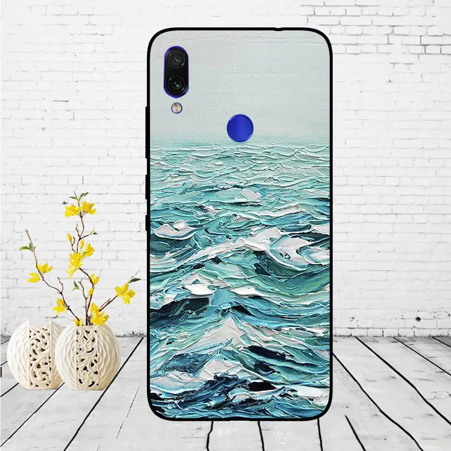 Untuk Xiaomi Redmi Note 7 Hitam Case Silikon Lembut Funda untuk Xiaomi Redmi Catatan 7 Hitam TPU Case Pelindung 6.3 