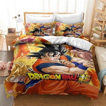 

3D DRAGON BALLZ Bedding Set Dragon Ball Super Dragon Ball Z Printed Duvet Cover Set Pillowcase Twin Full Queen King DropShipping