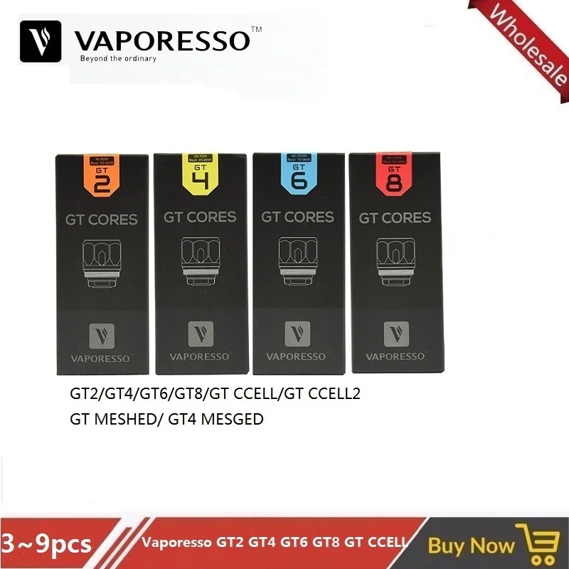3 ~ 9 шт./лот оригинальная катушка Vaporesso GT GT2 0 4 Ом GT4 15 GT6 2 GT8 основная головка для NRG |