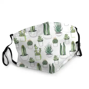 

Cacti And Succulents Men Women Non-Disposable Face Mask Anti Haze Dust Mask Protection Mask Respirator Mouth Muffle