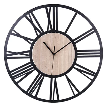 

40cm 16 Inches European Style Simple Roman Numeral Wall Clock Modern Design Silent Hanging Clock For Home Living Room Decoration