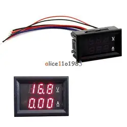 Ammeter 10A LED digital voltmeter ammeter dual 0-100V red DC panel for car display motorcycle Ammeter 10A LED digital voltmeter ammeter dual 0-100V red DC panel for car display motorcycle