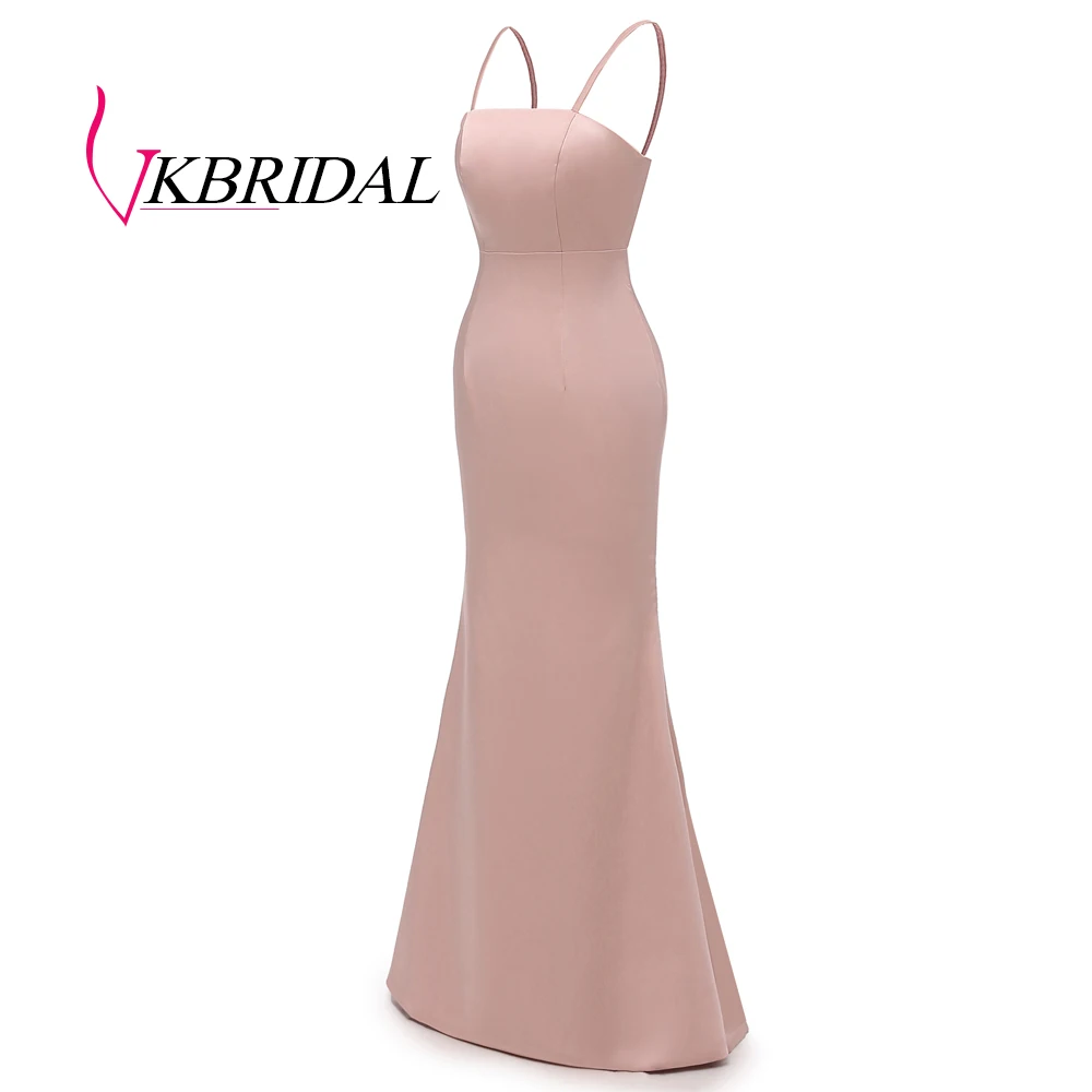 VKBRIDAL пикантные тонкие бретельки длинные платья подружек невесты реальные фотографии платье-Русалка на выпускной