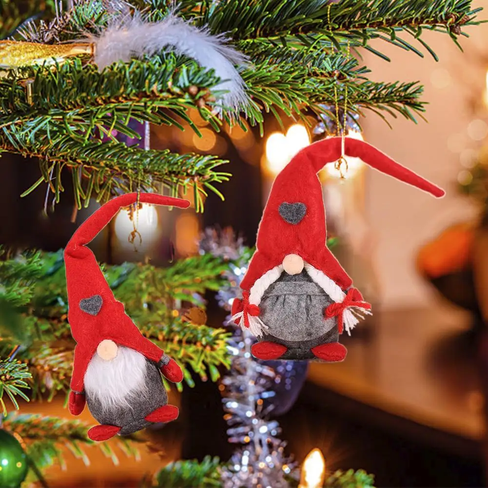 Плюшевые Рождественские куклы лесная кукла-подвеска Рождественская елка подвесные украшения нордический старый человек на год украшения на окна для дома