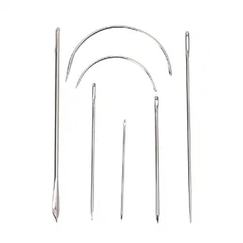 

7 Pcs Hand Repair Upholstery Glover Sail Carpet Leather Curved Canvas Sewing Needles Tool