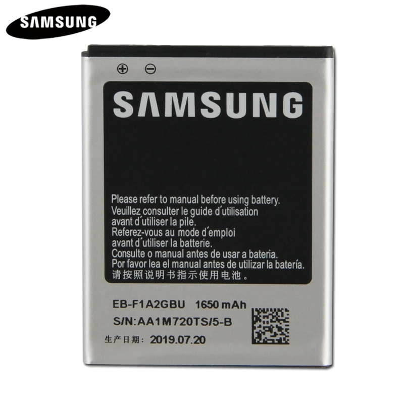 Телефон Батарея EB-F1A2GBU для samsung I9100 I9108 I9103 I777 I9050 B9062 Оригинальные запасные Батарея 1650 мА-ч