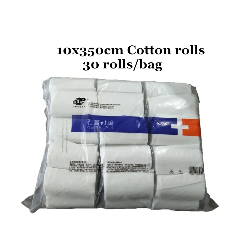 10cm cotton roll 30 шт. 10x350 см 20 шт. 15x350 см штукатурка Чистый хлопок хлопковый валик для ортопедической литой обивки гладкий хлопок для пластырь повязка - Цвет: 10cm cotton roll