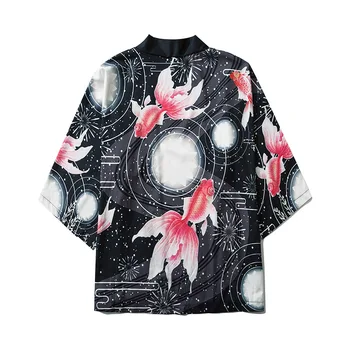 

Japanese Kimono Traditional Print Yukata Men Women Kimonos Cardigan Men Femme Coat Kimono Cosplay Costumes Unisex Leisure Shirts