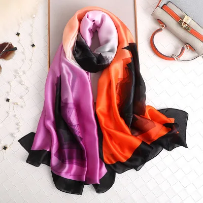 style 61 Роскошный бренд хиджаб летние женские шарфы мягкие длинные шелковые шарфы с принтом женские шаль и накидка пашмины бандана пляжные палантины - Цвет: style 61