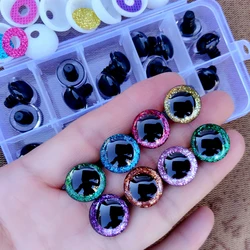 Yeux à paillettes 3d transparents, boîte de 30 pièces, Crochet de marionnette en plastique, jouet de sécurité, taille mixte 9/10/12/14/16mm Amigurumi 