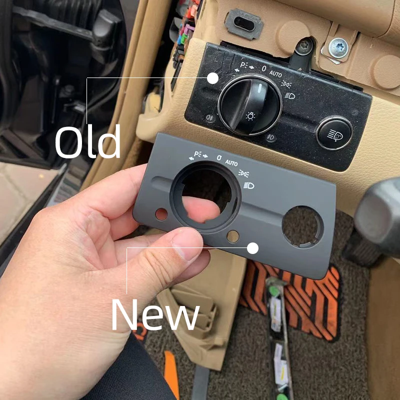 Car interior trim dashboard lamp switch cover LHD Car Interior Accessories Headlight Lamp Switch Cover Trim For Mercedes Benz W211 E Class E200 E250 E320 E350 E550