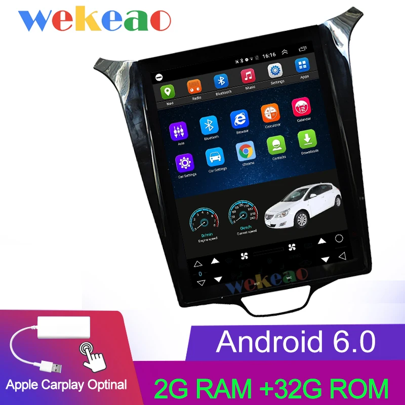 Android Car Radio Автомобильный dvd-плеер Wekeao с вертикальным экраном Tesla style 10,4 ''Android 8,1, автомобильный gps-навигатор, Автомагнитола для Chevrolet Cruze+ 4G - Цвет: Android Car Radio