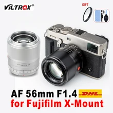 Viltrox 56 мм f1.4 STM автофокусом объектив для цифровой фотокамеры Fuji X Крепление беззеркальных камер X-Pro3 X-T2 X-T3 X-T4 X-T20 XT-30