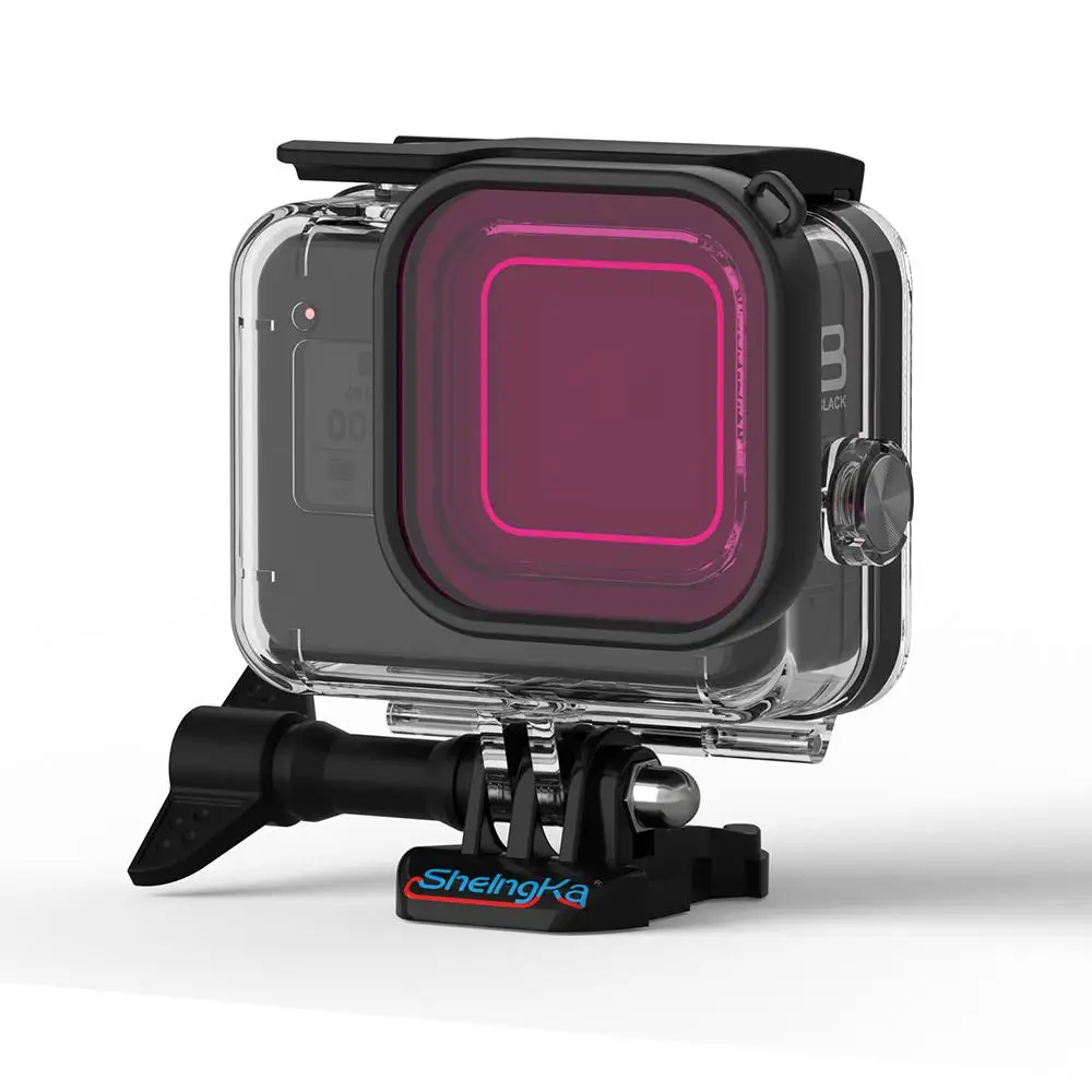 Фильтры для камеры для Gopro Hero 8 Водонепроницаемый чехол для глубоких погружений фильтры для объективов для Gopro Hero 8 Водонепроницаемый Корпус чехол Комплект фильтров r60