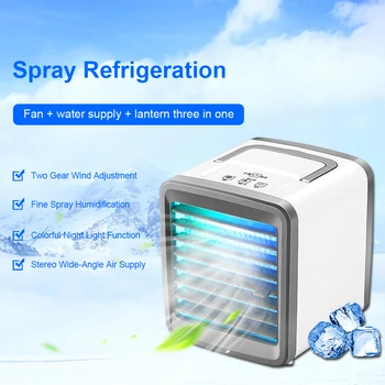 

Dropshipping Portable air conditioning, mini portable ceiling fan room air conditioning refrigeration ceiling fan USB charging