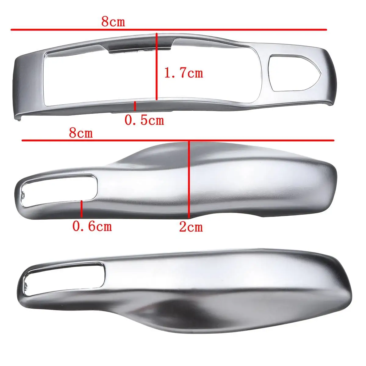 3pcs Sliver Car Remote Key Case Covers For Porsche Panamera Spyder Carrera Macan Boxster Cayman Cayenne 911 970 981 991 92A