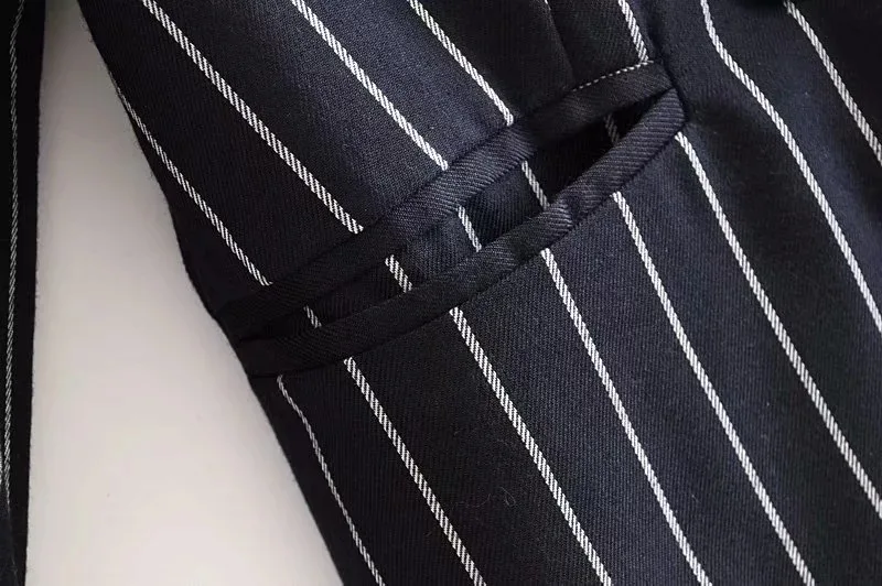 AliExpress Женское пальто Осень стиль блогер Стиль Знаменитостей полосы контрастных цветов британский стиль костюм