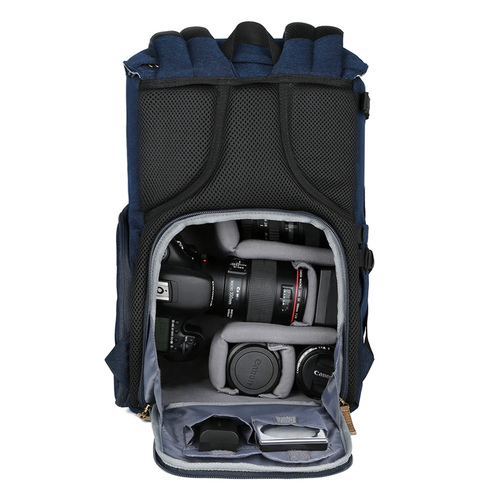  K&F CONCEPT Professional Travel Camera Backpack Case With Tripod Holder Side Compartments Rain Cove