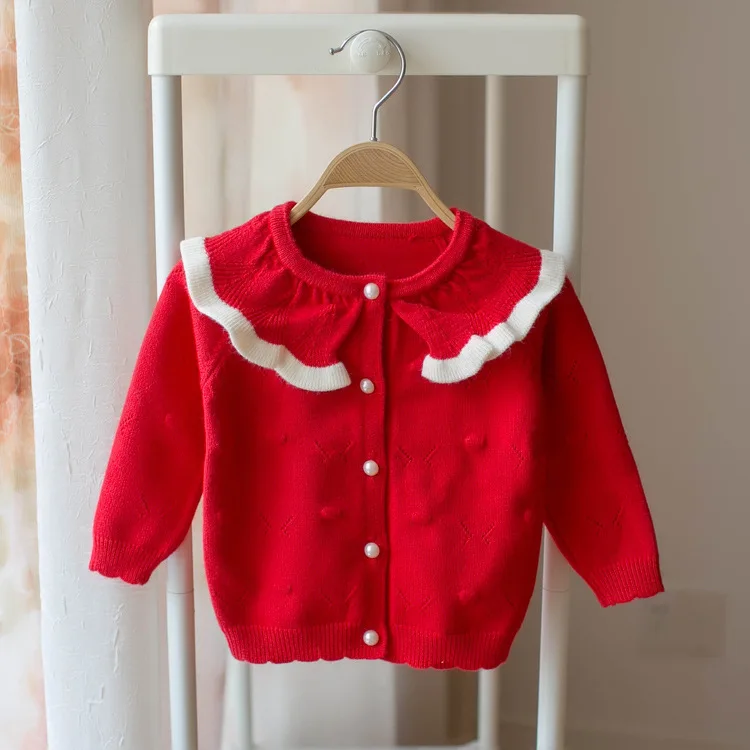 

2019 Autumn Clothing New Style Korean-style Small CHILDREN'S Sweater 0-4-Year-Old Girls Baby Cotton Knitwear Cardigan Sweater