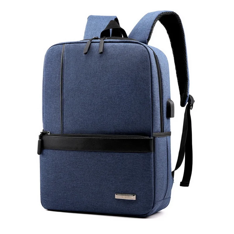 PUIMENTIUA рюкзак для ноутбука с usb-зарядкой, рюкзак для путешествий, рюкзак для школы, рюкзак для книг - Цвет: Blue 2