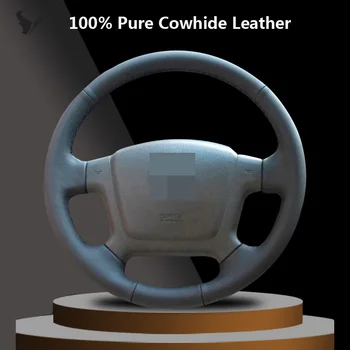 

Hand-stitched Black Genuine Leather Steering Wheel Cover for Kia Cerato 2005-2012 Old Kia Ceed