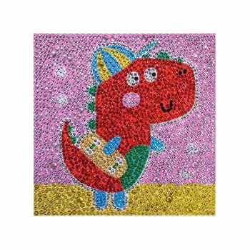 

15X15CM Dinosaur Pattern DIY Diamond Painting Charming Cross Stitch Diamond Embroidery Mosaic Needlework Painting