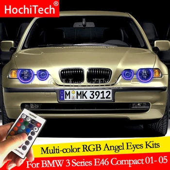 

For BMW 3 Series E46 Compact 2001 - 2005 daytime running light DRL Angel Eyes LED RGB Multi-color Headlight Halo Ring kit