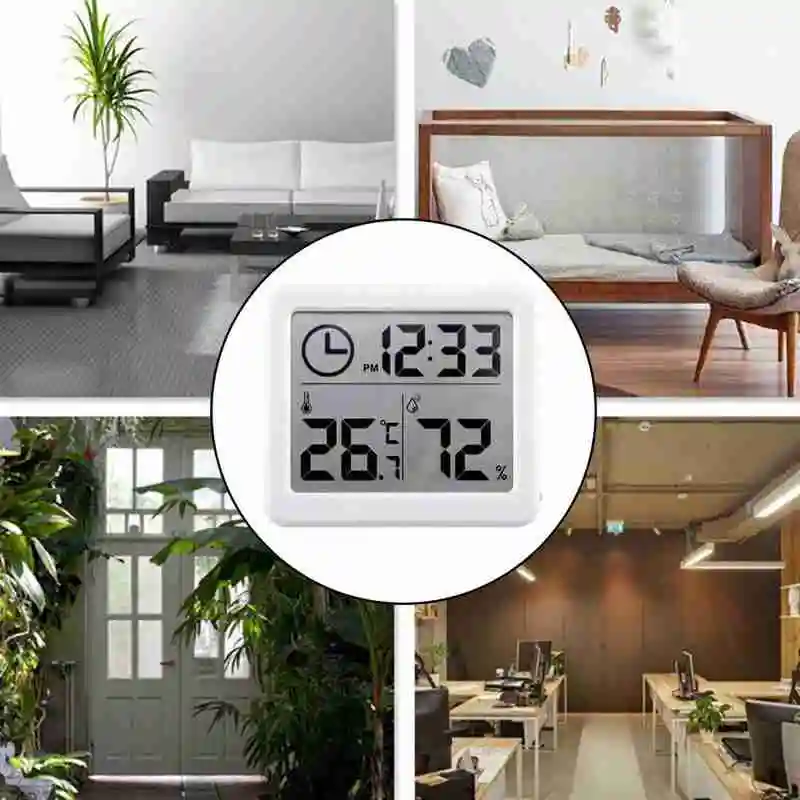 Digital Wall Clock Indoor Smart Electronic Digital Humidity Thermometer LCD Hygrometer wall clock smart wall clock