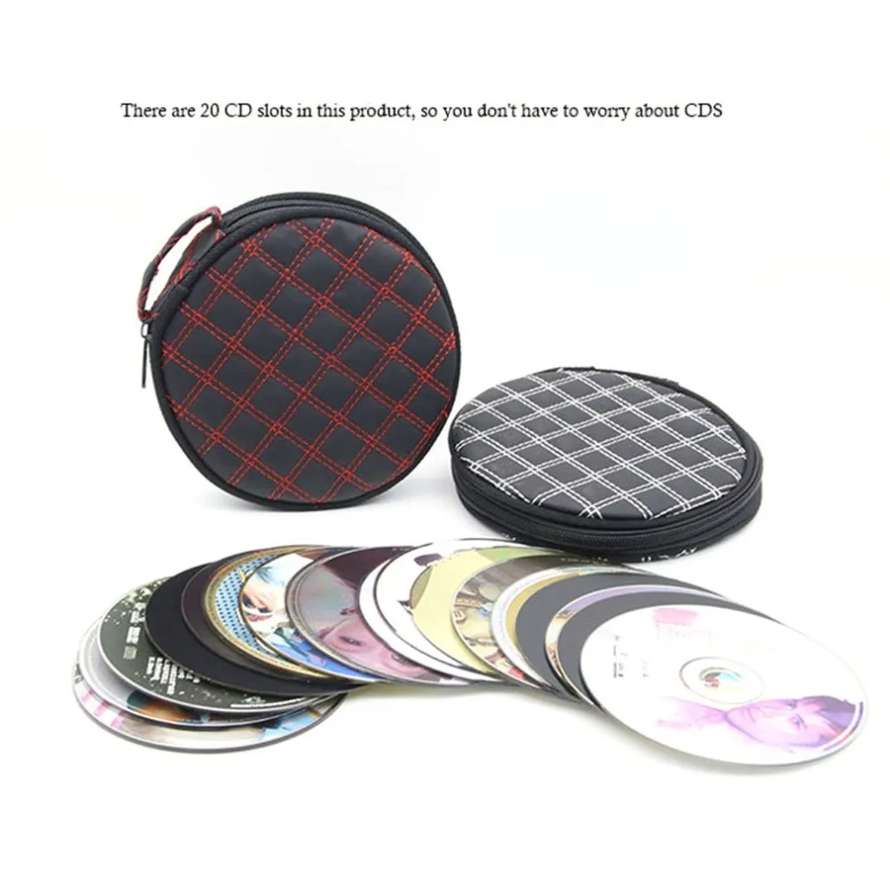 Новая Универсальная круглая форма CD кошелек для хранения Органайзер Чехол держатель сумка для альбома жесткая коробка