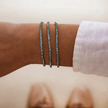 Tocona Bohemian Moon Star многоярусные браслеты Набор для женщин цепная полоска регулируемый браслет пляжные браслеты на ногу ювелирные изделия 6929