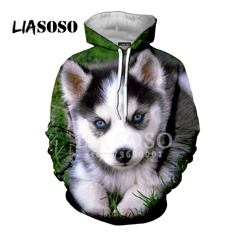 LIASOSO,, забавные, милые, сибирские собаки хаски, животные, повседневные, 3D принт, для женщин и мужчин, толстовки с капюшоном, толстовки, хип-хоп, Харадзюку, X0065 - Цвет: 23