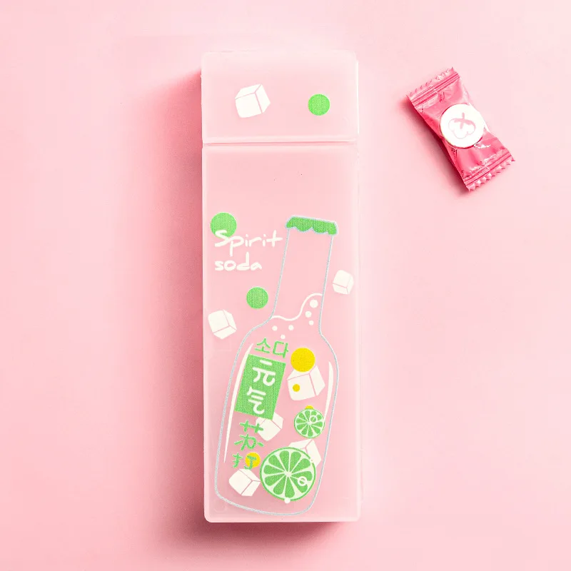Kawaii милый девчачий тусклый полированный ПП пенал мультипликационный Большой Вместительный пенал для хранения канцелярских принадлежностей Органайзер чехол для школы - Цвет: 08