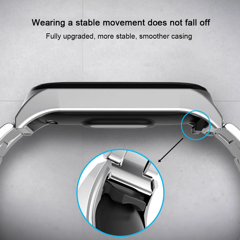 Браслет из нержавеющей стали с металлическим ремешком для Xiaomi Mi Band 3 4 сменный Ремешок для смарт-часов аксессуары для смарт-часов